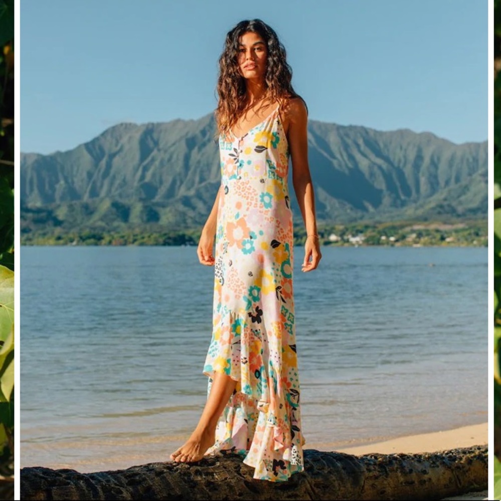 Xix Palms Tavarua Tie Back Maxi